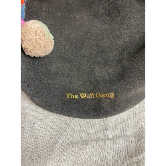 ANTHROPOLOGIE Wolf Gang Gray Leather Bucket Bag Drawstring Crossbody Bag - Picture 3 of 14